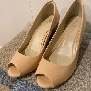Beautiful buff Cole Haan Wedge Heels